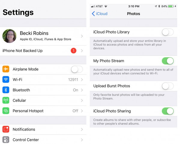 backup iphone photos to icloud photo library