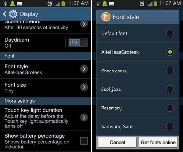 change android system settings