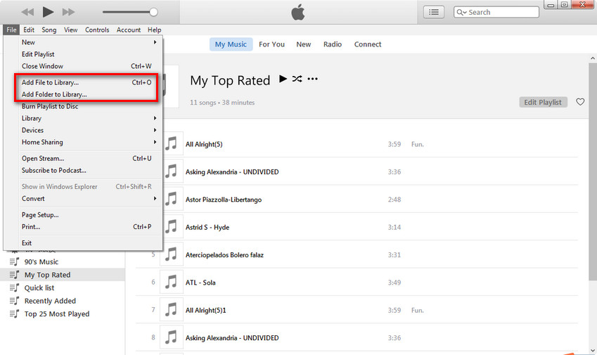 how to add music to itunes library