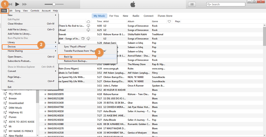 Group management for contacts with iTunes