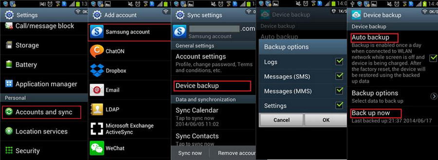 how to backup samsung and unroot Samsung