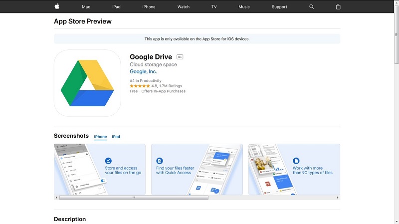 how to transfer photos from android to iphone-install the Google Drive app