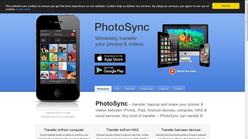 how to transfer photos from android to iphone-PhotoSync