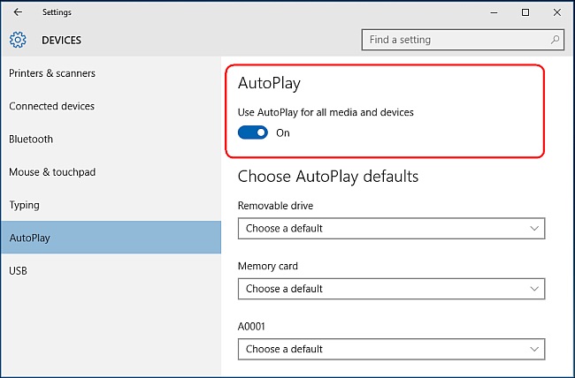 how to transfer photos from android to pc-turn on the AutoPlay feature