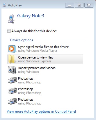 how to transfer photos from android to pc-choose to open the device