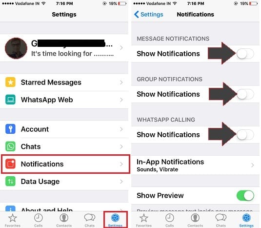 ios 12 whatsapp problems and solutions-Check the notification option
