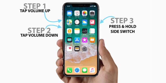 iphone stuck on apple logo ios-12-Force restart iPhone x