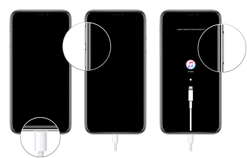 iphone stuck on apple logo ios-12-put iphone x in recovery mode