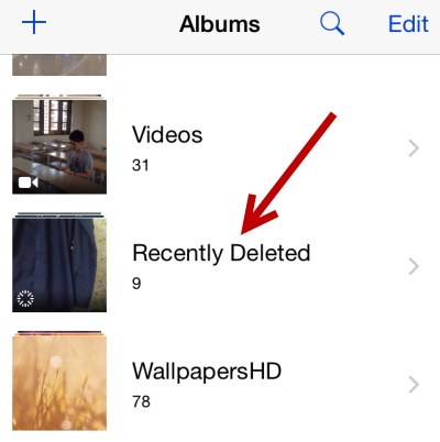 photos disappeared after ios 12 update-Recently Deleted folder