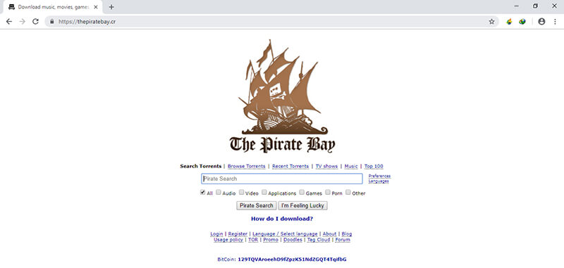 best torrent site for tv shows - pirate bay