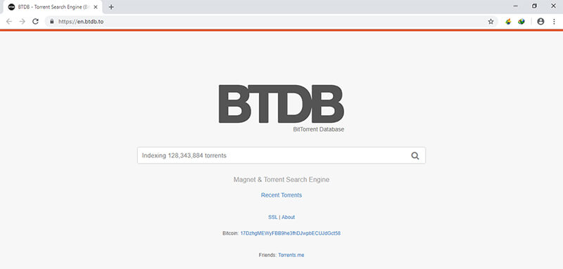 torrent search engine - btdb