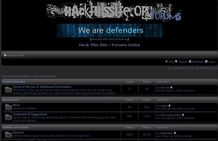 darknet hacker forum - hack this site