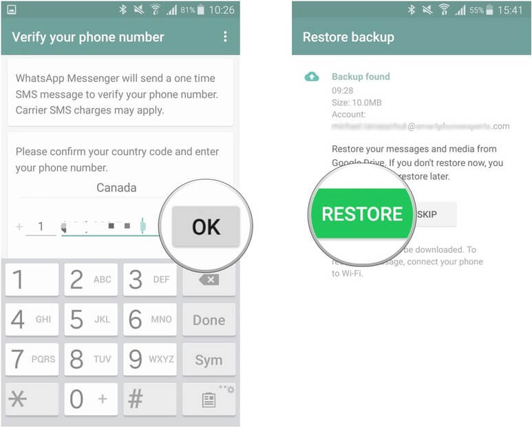 reinstall app to see deleted whatsapp messages on android