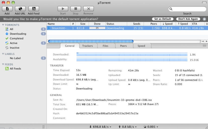 bittorrent client mac - uTorrent App