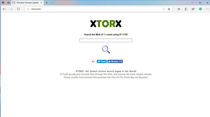 bittorrent search engine - xtorx