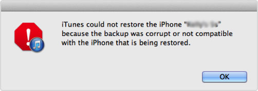iTunes backup corrupt