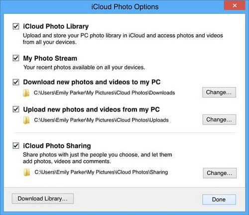 toggle off icloud photo library
