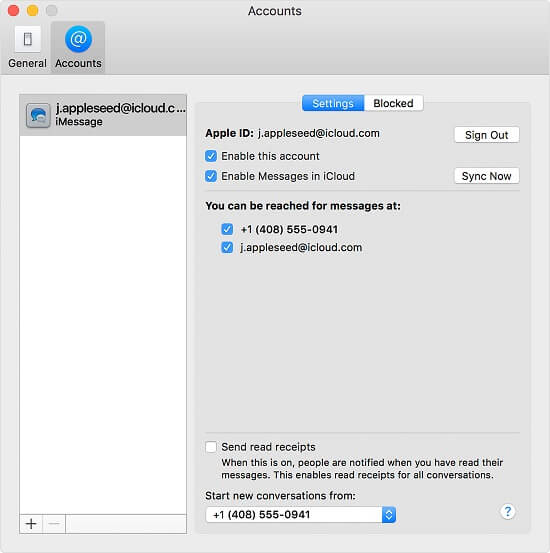 enable messages in icloud on mac