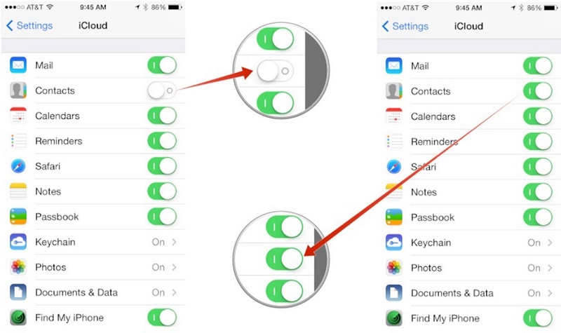 retrieve iphone contacts from icloud