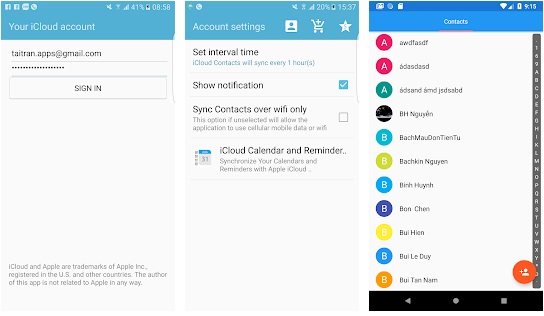 icloud contacts to android sync app - 2