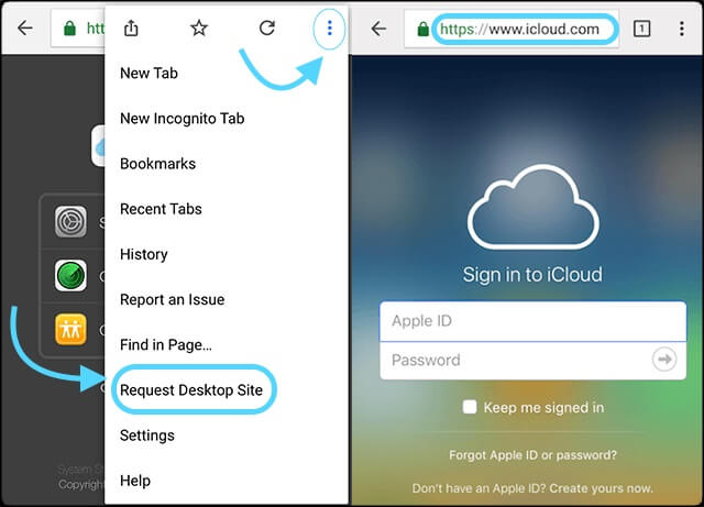 transfer icloud photos to Android without computer - step 1