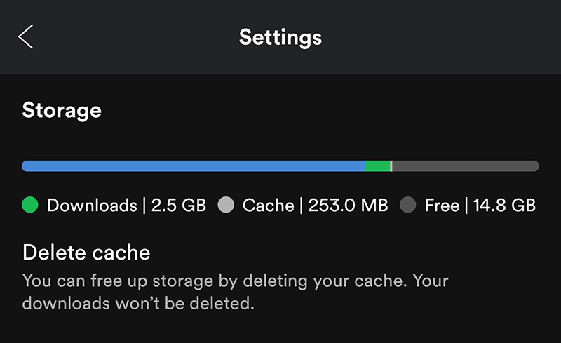 spotify crashing - clear cache