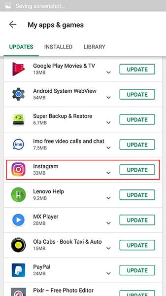 update to fix instagram not responding