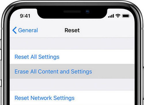 factory reset iphone 4 from settings