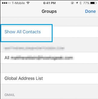 Show All Contacts