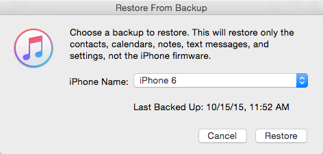 contacts from itunes backup