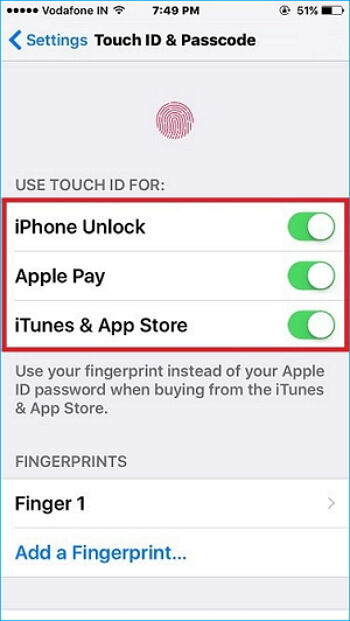 touch id function