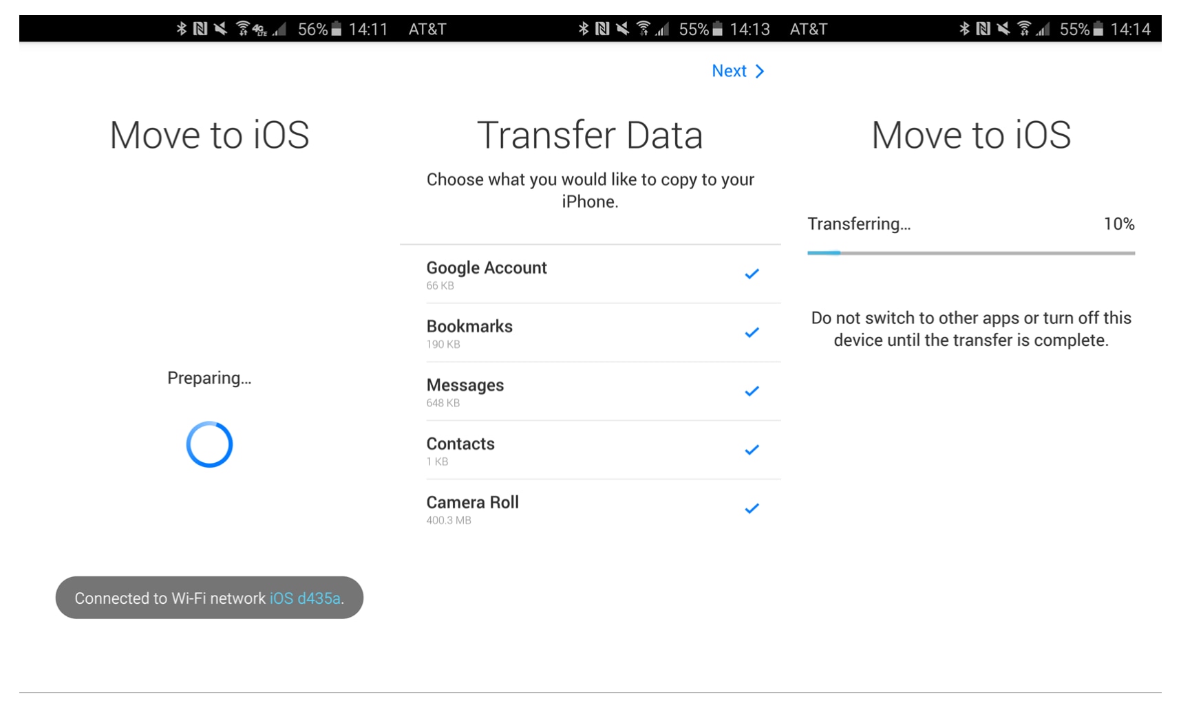 choose the types of data