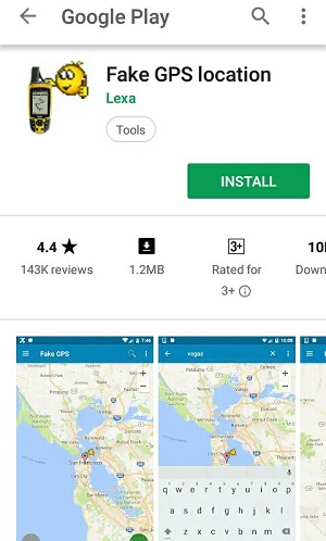 Fake GPS location app