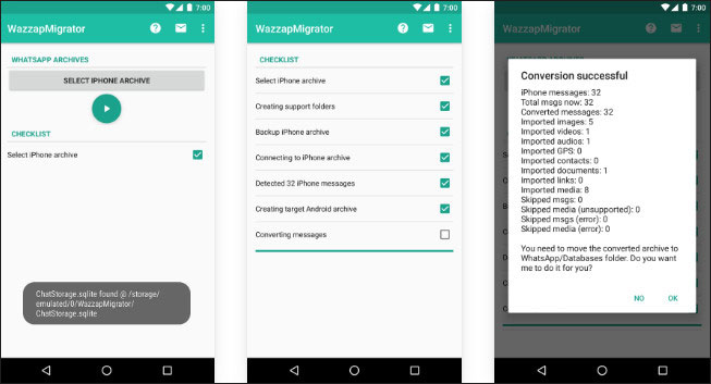 transfer whatsapp from iphone to samsung by wazzapmigrator 2
