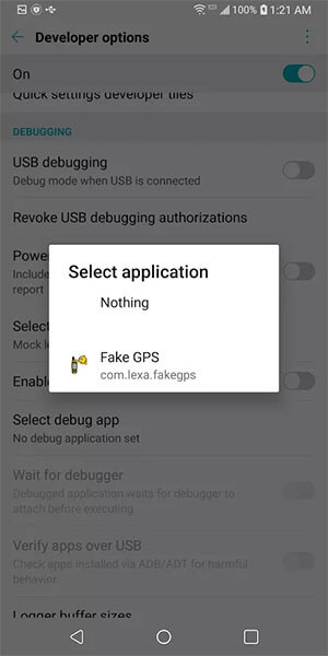 set Fake GPS app