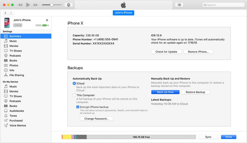 backup iphone without icloud 4