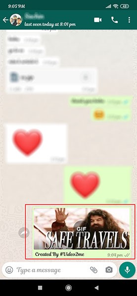 send a gif on whatsapp on android 6