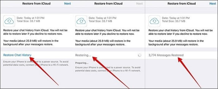 Whatsapp business chat backup