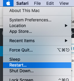 restarting mac