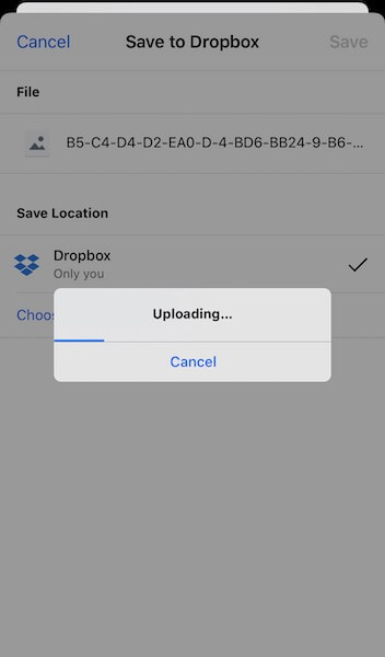 Uploading ﬁle(s) to Dropbox