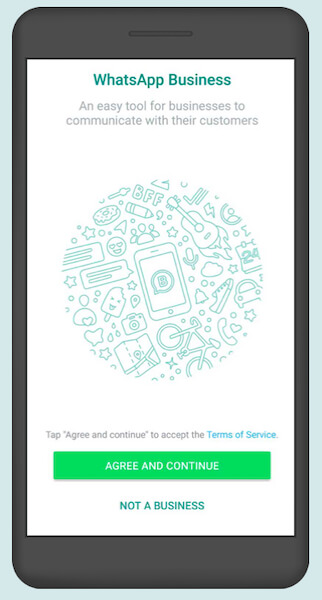 WhatsApp Business Signup Screen