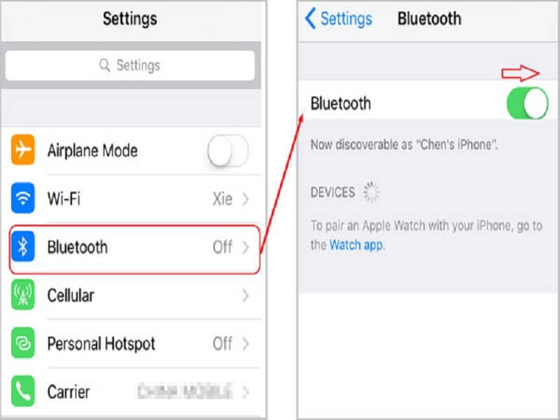 Transfer using Bluetooth 4