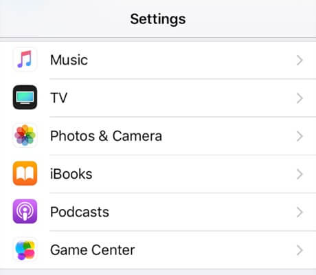 Accessing the Camera Settings menu on iPhone