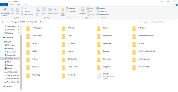 Window explorer folders