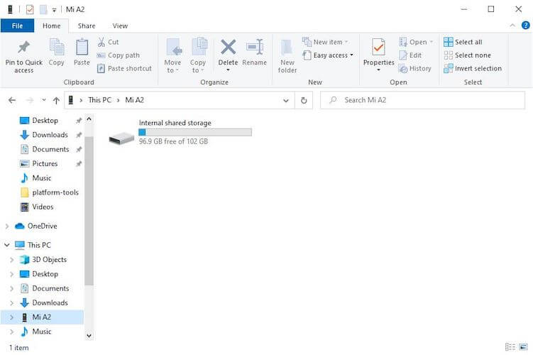 Phone detection in Windows File Explorer