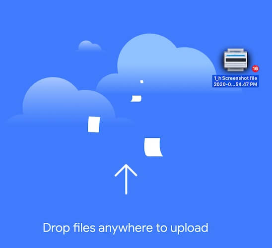 Drag-and-drop in Google Photos in web browser