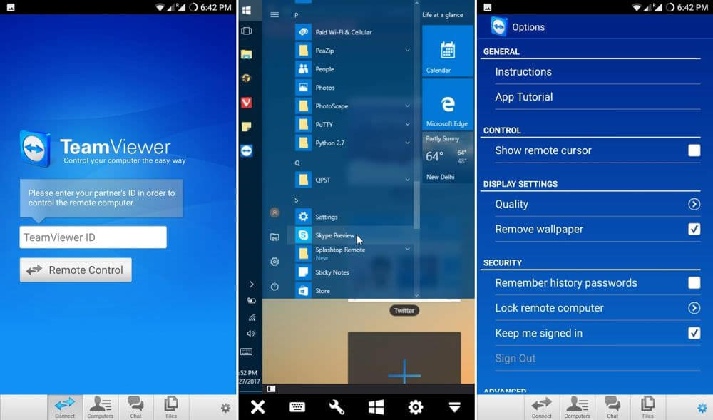 teamviewer-mobile-interface