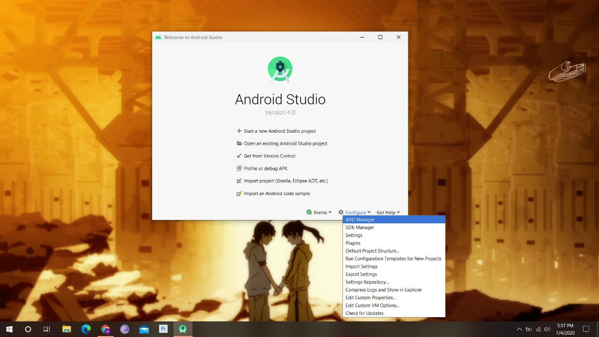 configure your android studio