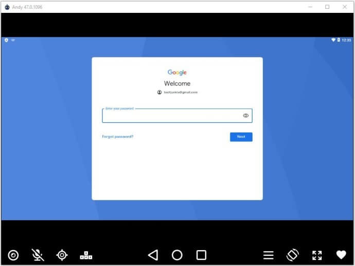 login in to your google account