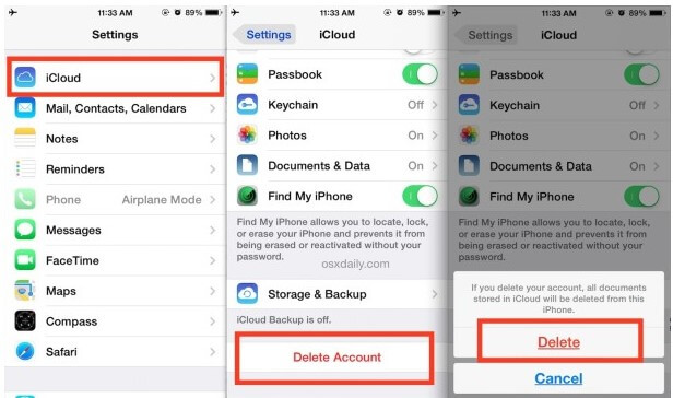 delete icloud account 4